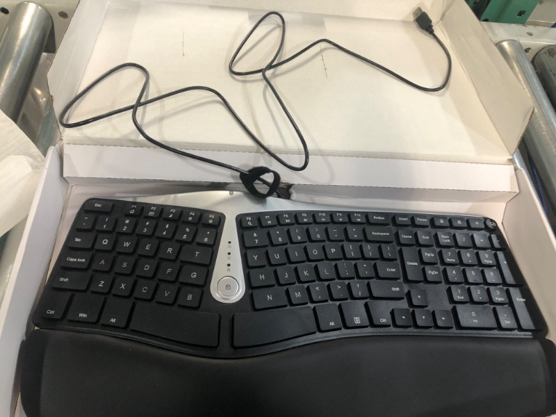 Photo 4 of Nulea Ergonomic Keyboard, Wired Split Keyboard with Pillowed Wrist and Palm Support, Featuring Dual USB Ports