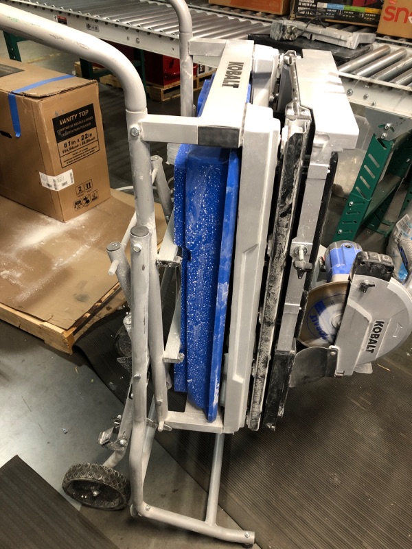 Photo 4 of ***NOT FUNCTIONAL - FOR PARTS ONLY - NONREFUNDABLE - SEE COMMENTS***
Kobalt 15-Amp 10-in-Blade Corded Wet Sliding Table Tile Saw with Stand, KWS S102-06