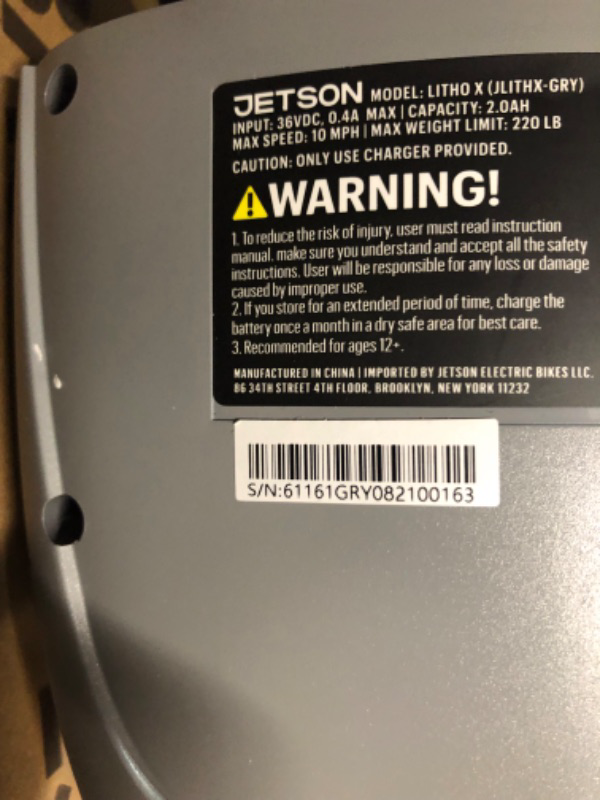 Photo 5 of (READ NOTES) Jetson All Terrain Light Up Self Balancing Hoverboard with Anti-Slip Grip Pads, for riders up to 220lbs Gray