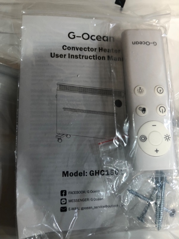 Photo 5 of ***USED - POSSIBLY MISSING PARTS - UNABLE TO TEST***
G-Ocean Space Heater for Large Room, Convection Panel Heater 1500W Quiet Heating for Indoor Use, Electric Wall 