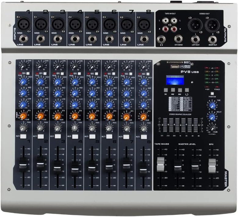 Photo 1 of Stock photo for reference, Weymic 8 Channel Mixer with USB