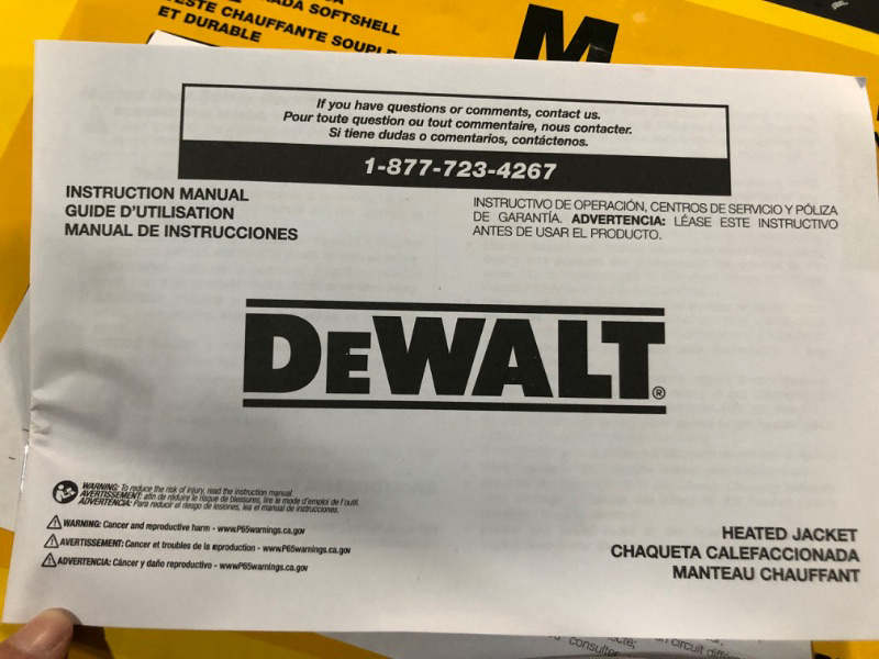 Photo 3 of **PARTS ONLY**  Dewalt Structured Soft Shell Heated Jacket Kit - Medium, Black