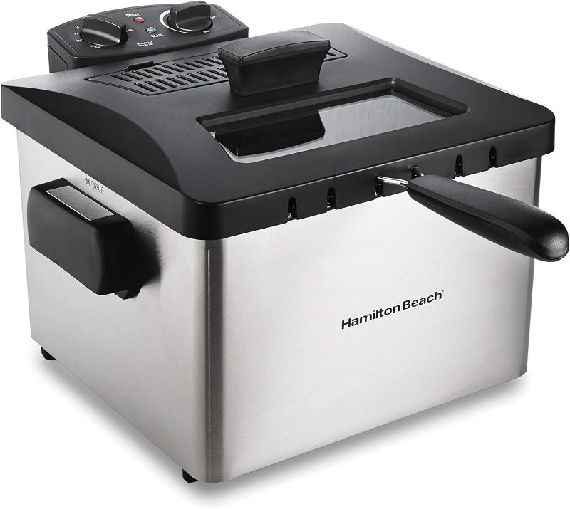 Photo 1 of **PARTS ONLY**
Hamilton Beach Professional Style Electric Deep Fryer, Lid with View Window, 1800 Watts, 19 Cups / 4.5 Liters Oil 