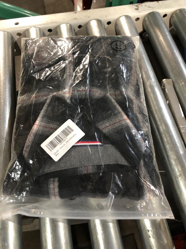 Photo 1 of *stock photo for reference* Ezmine Men’s Flannel Shirts Long Sleeve Large Black w/ Red 