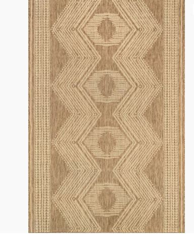 Photo 1 of * used * see all images *
Light Brown Iris Totem Indoor/Outdoor Flatweave Area Rug 4'x6'