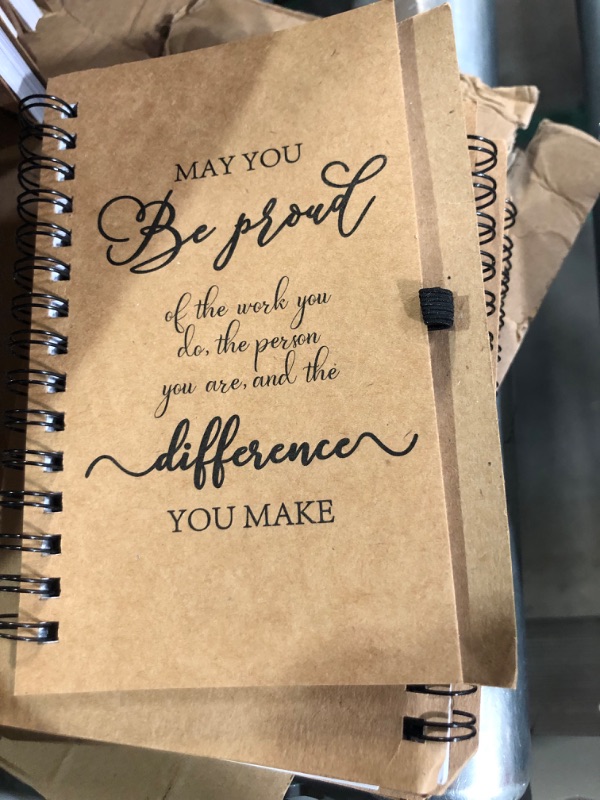 Photo 4 of SATINIOR Employee Appreciation Gifts Motivational Kraft Notebooks with Ballpoint Pen 5.5 x 4.2 Inch (100 Pack)