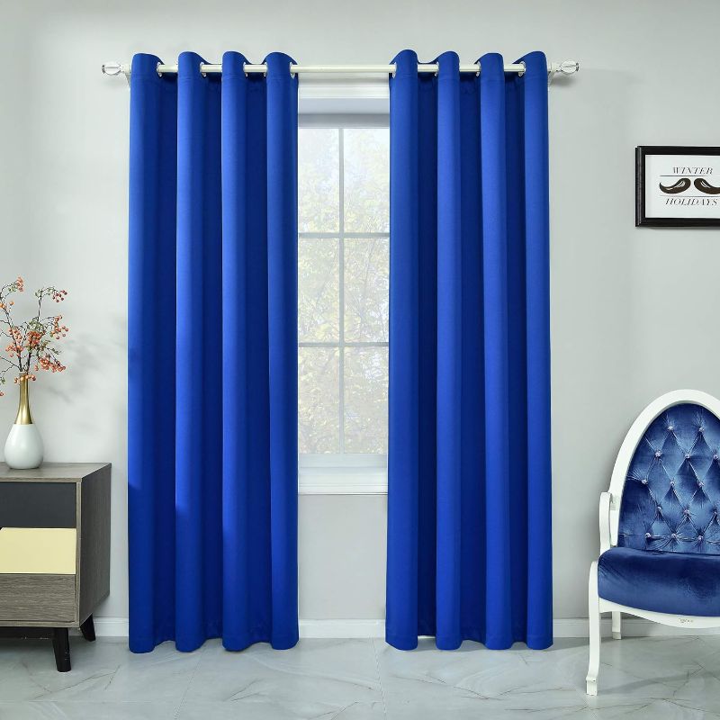 Photo 1 of **SIZE UNKNOWN** Stock photo for reference
Blue Curtains Light Blocking Thermal Insulated Windows Drapes Darkening Room Curtains 2 Panels