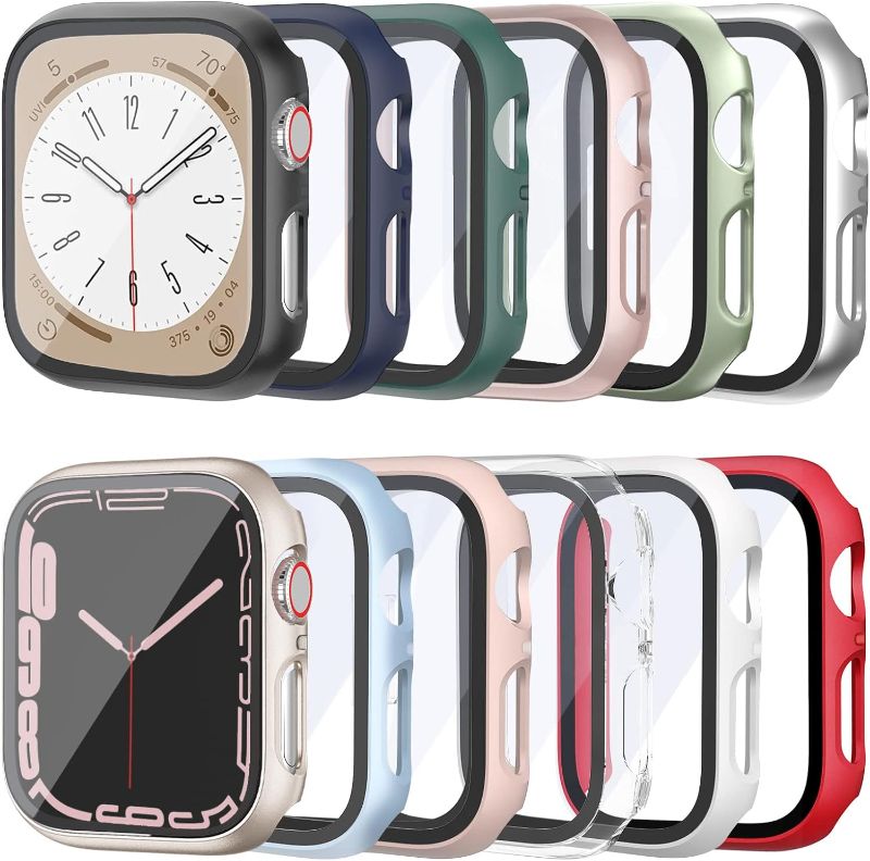 Photo 1 of [12 Pack] Case Compatible with Apple Watch 40mm SE 2 Series 6 5 4 SE with Tempered Glass Screen Protector, HASDON 