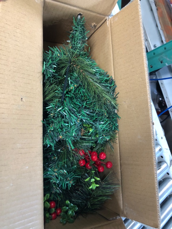 Photo 1 of 1 Pack 30 Inch Pre-Lit Pathway Christmas Trees, Artificial Christmas Tree Decorations with 50 LED Lights for Porch