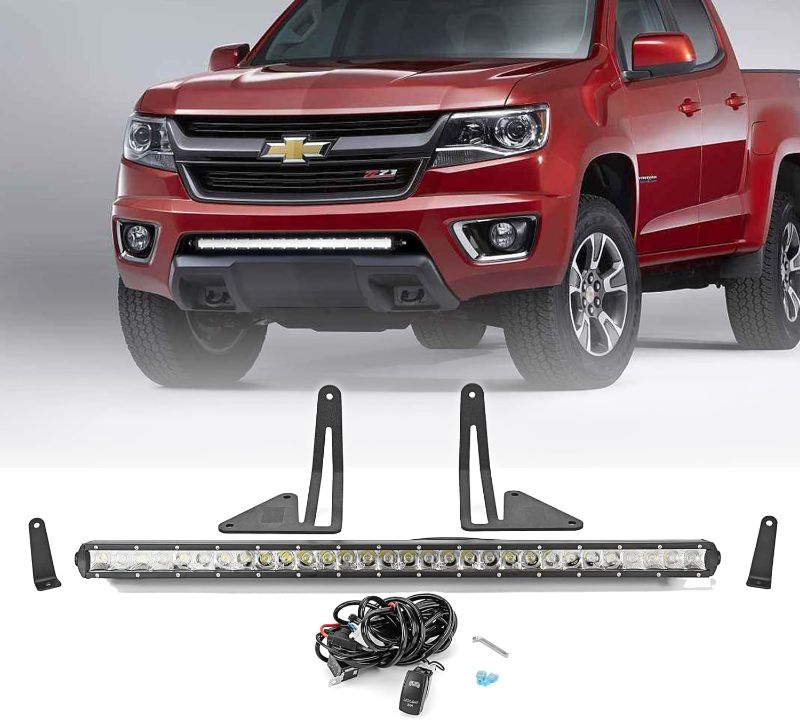 Photo 1 of *SEE NOTES* 32'' 150W LED Light Bar Hidden Bumper Mount Bracket Compatible with 2015-2022 Chevrolet Colorado & GMC Canyon 4WD/2WD Mount Bracket+LED Light Bar