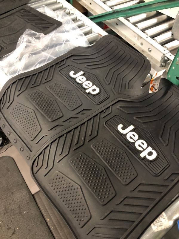 Photo 3 of Jeep Weatherpro 4 Piece Floor Mats Set, Floor Mats by Plasticolor (001668R01) , Black