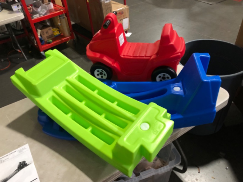 Photo 2 of ***USED - MISSING PARTS - SEE PICTURES***
Step2 Up & Down Roller Coaster for Kids, Rapid Ride & Hide Edition – Ride On Toy for Indoor/Outdoor Use 12.75" H x 110" W x 27" D