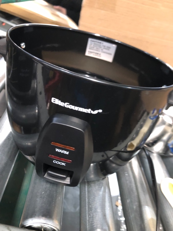 Photo 6 of *MISSING LID* Elite Gourmet ERC2010B# Electric 10 Cup Rice Cooker with 304 Surgical Grade Stainless Steel Inner Pot Makes Soups, Stews, Grains, Cereals, Keep Warm Feature, 10 cups cooked (5 Cups uncooked), Black 10 Cups Cooked Black