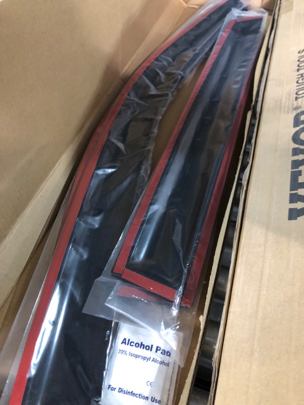 Photo 1 of Lightronic WV94375 Tape-on Side Window Visor Deflector Rain Guard, Dark Smoke Shatterproof, 4 PCS Set for 2014-2018 Subaru Forester