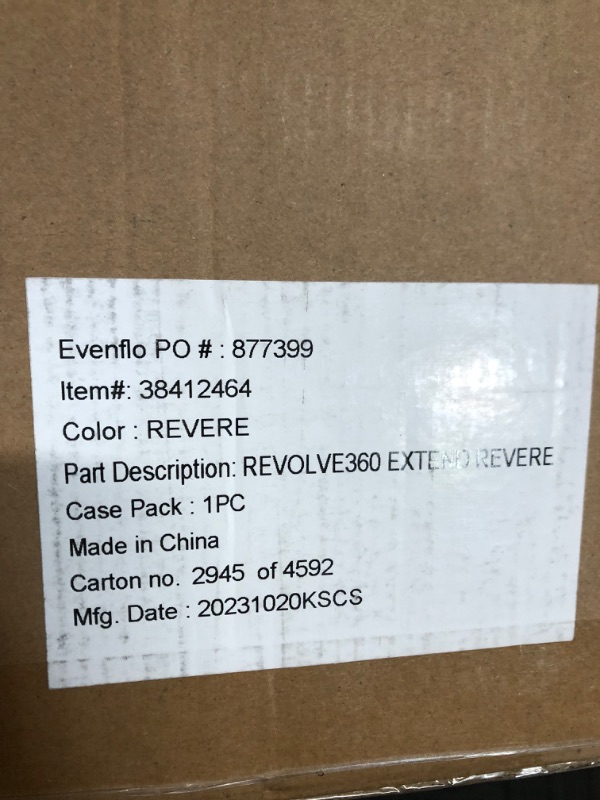 Photo 6 of *BRAND NEW, SEE NOTES* Evenflo Revolve 360 Extend All-in-One Rotational Convertible Car Seat with Quick Clean Cover - Revere