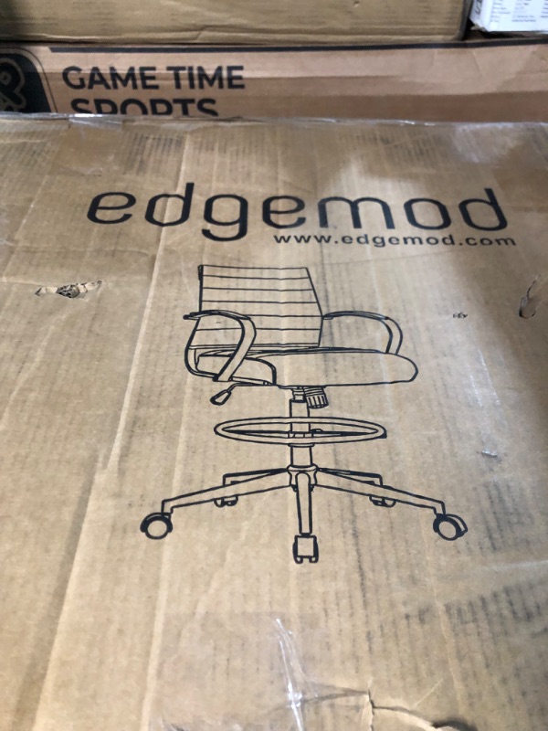 Photo 3 of EdgeMod Tremaine Drafting Chair in Vegan Leather, Black