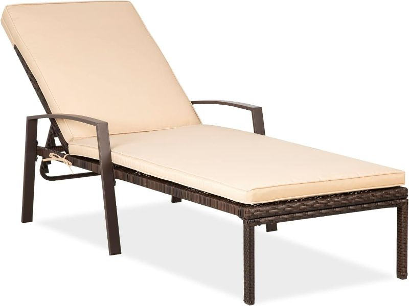 Photo 1 of ***USED - DAMAGED - LIKELY MISSING PARTS***
Pamapic Patio Lounge Chair, Patio Chaise Lounges with Thickened Cushion, PE Rattan Steel Frame