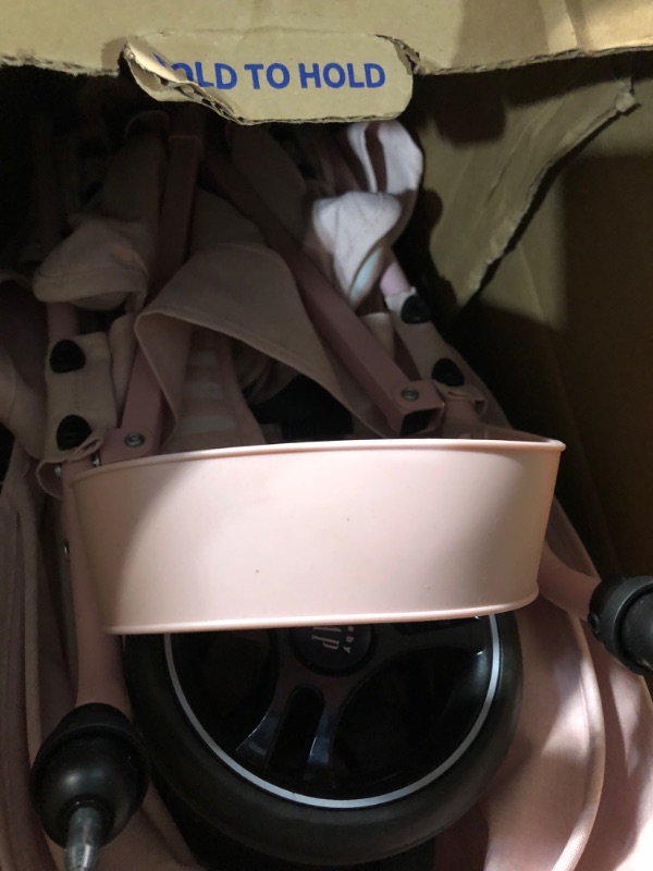 Photo 1 of babyGap by Delta Children Classic Stroller - Greenguard Gold Certified - Lightweight Stroller with Recline, Extendable Sun Visors & Compact Fold - Made with Sustainable Materials, Pink Stripes