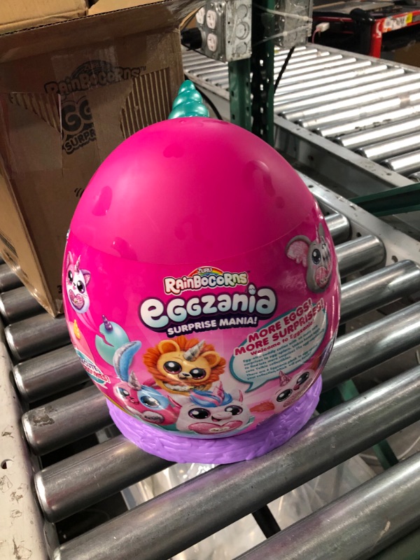 Photo 3 of Rainbocorns Eggzania Surprise Mania Series 1 (Elephant) by ZURU, Collectible Plush Stuffed Animal, Surprise Eggs, 5 Mini Eggs, Stickers, DIY Jewelry, Slime, Ages 3+ for Girls, Children