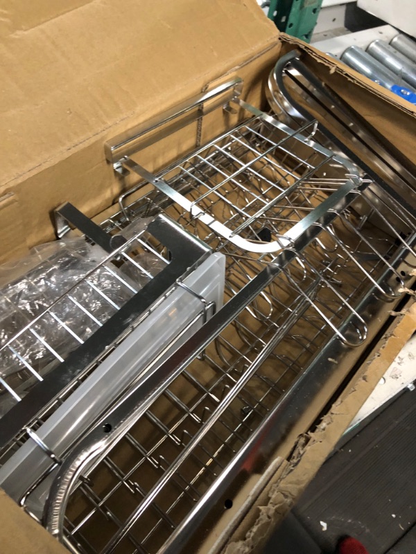 Photo 2 of ?Fit Sink 24"- 33" L? 2023 Version Adbiu Over Sink Dish Drying Rack (Expandable Dimension) Snap-On Design 2 Tier Large Kitchen Dish Rack Stainless Steel Counter Organization and Storage Black 23.5" - 32.5"(L) x 12"(W) x 19" - 22"(H)