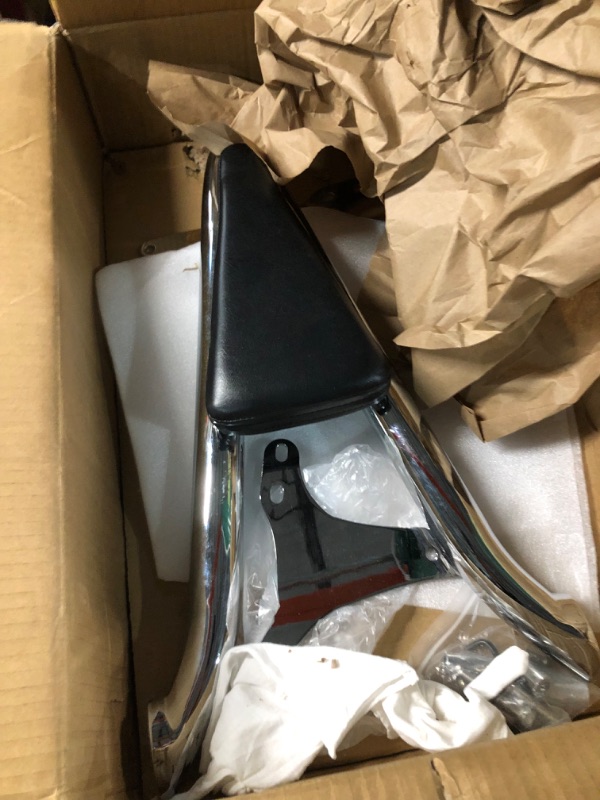 Photo 2 of ***USED - LIKELY MISSING PARTS***
Chrome Sissy Bar Passenger Backrest Rear Pad Compatible for Harley Davidson Touring 97-08 Road King