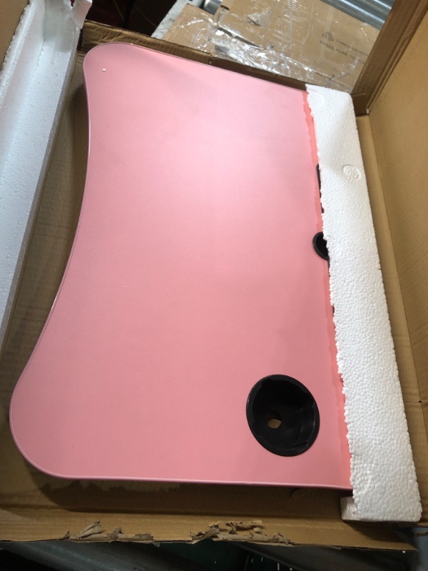 Photo 2 of Lap Desk with Storage Drawer, 23" Pink