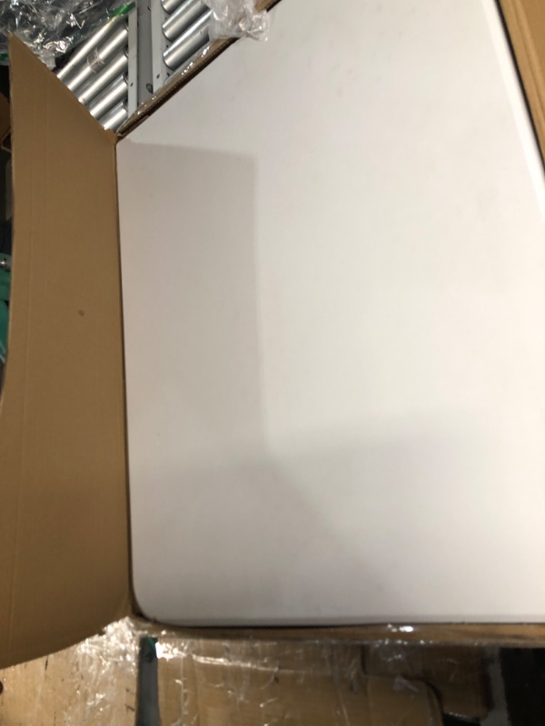 Photo 2 of ***MAJOR DAMAGE - TOP RIPPED OFF - SEE PICTURES***
AM The America Store - Plastic Folding Table, Indoor Outdoor Heavy Duty Portable w/Handle, 6FT White