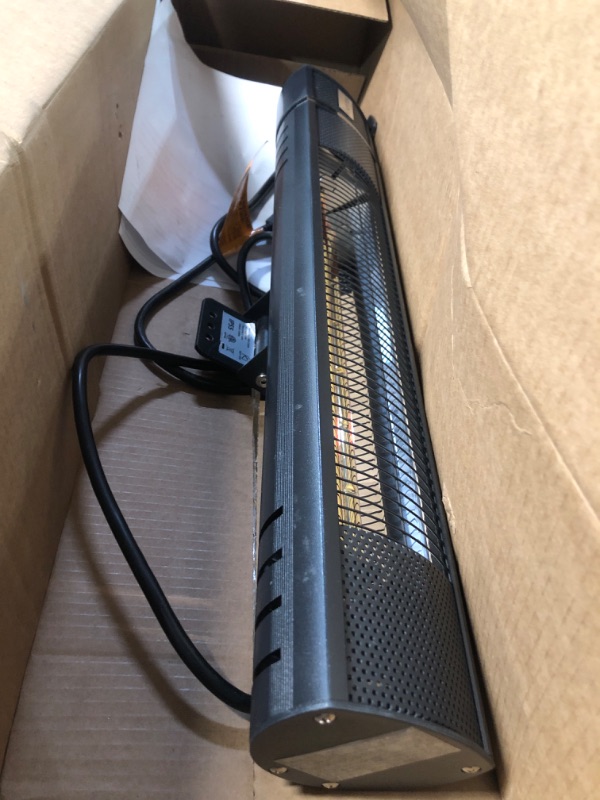 Photo 1 of **MINOR DENT IN ITEM-MISSING REMOTE**
KEY TEK Wall-Mounted Patio Heater Electric Infrared Heater Indoor/Outdoor Heater Electric 