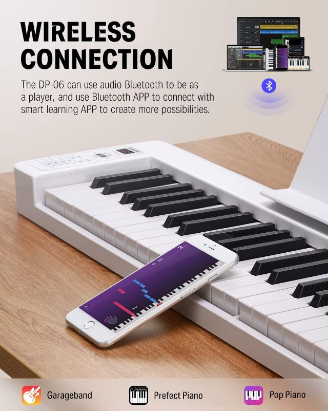 Photo 1 of Donner 61-Key Folding Bluetooth Keyboard Piano for Beginners