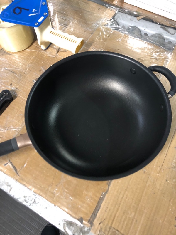 Photo 2 of Meyer Accent Series Hard Anodized Nonstick Chef Pan with Helper Handle, 4.5 Quart, Matte Black