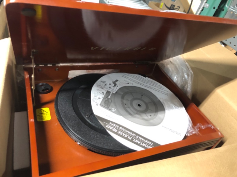 Photo 3 of Victrola Navigator 8-in-1 Classic Bluetooth Record Player with USB Encoding and 3-Speed Turntable Bundle