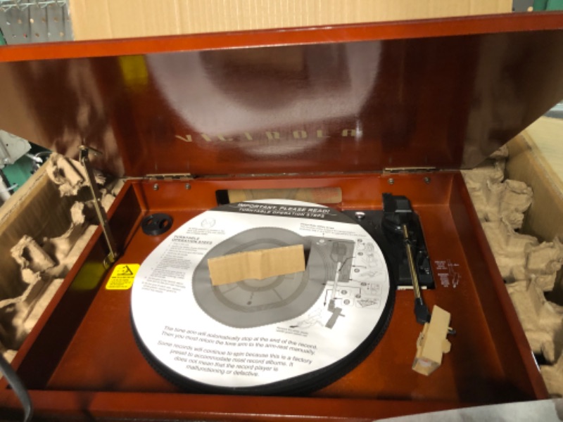 Photo 3 of Victrola Navigator 8-in-1 Classic Bluetooth Record Player with USB Encoding and 3-Speed Turntable Bundle 