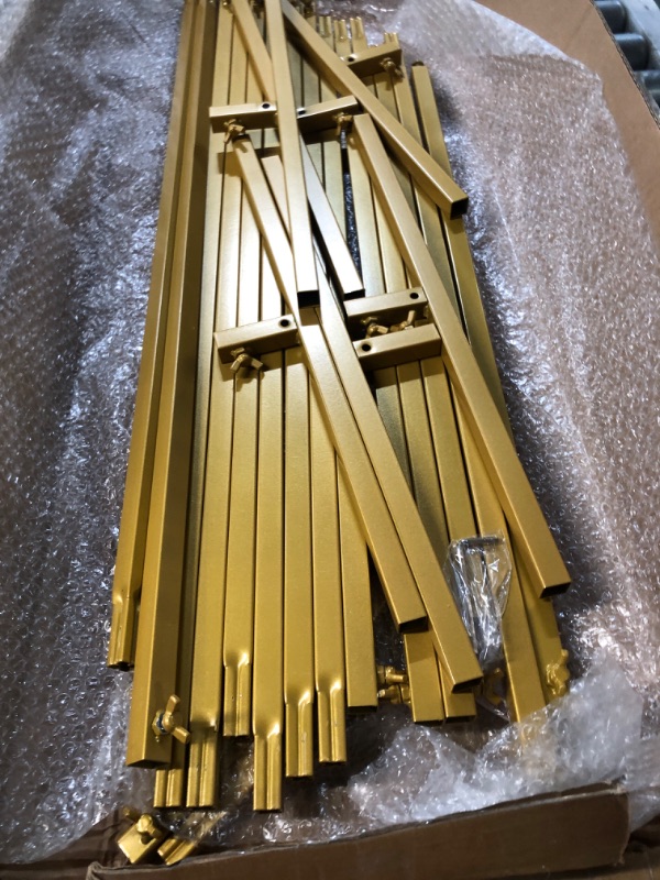 Photo 1 of Fomcet Metal Arch Backdrop Stand Set of 3 Gold Wedding Arch Stand