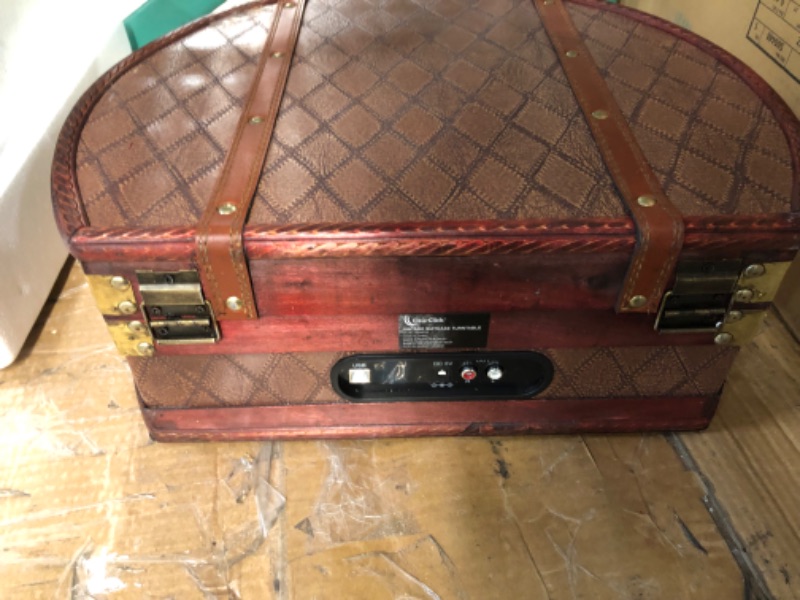 Photo 5 of ClearClick Vintage Suitcase Turntable with Bluetooth & USB - Classic Wooden Retro Style