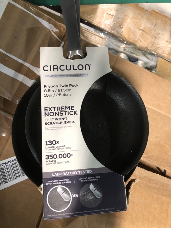 Photo 3 of **NONREFUNDABLE**FOR PARTS OR REPAIR**SEE NOTES**
Circulon A1 Series with ScratchDefense Technology Nonstick Induction Frying Pans/Skillet Set, 8.5 Inch and 10 Inch