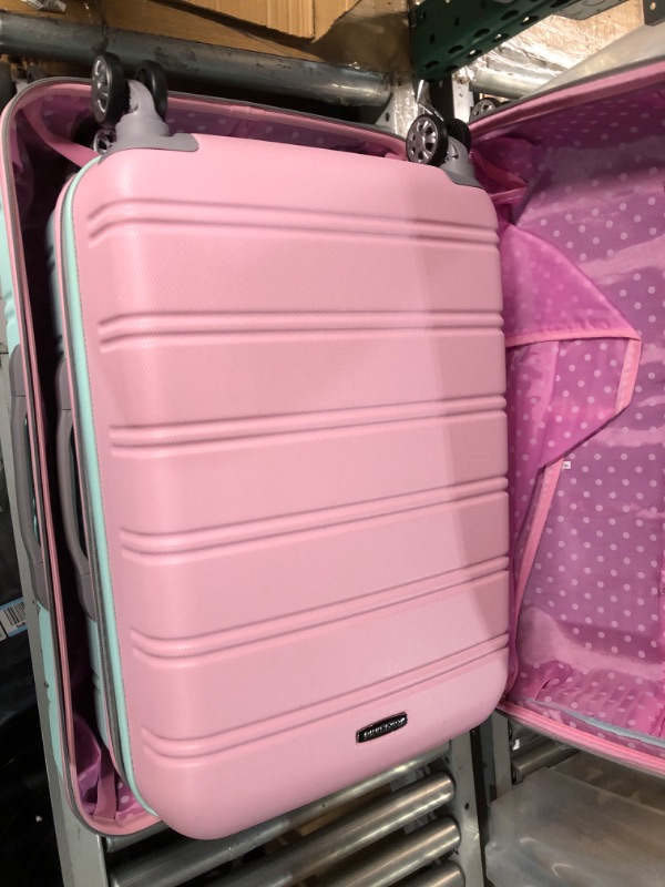 Photo 4 of **NONREFUNDABLE**FOR PARTS OR REPAIR**SEE NOTES**
****STOCK IMAGE FOR SAMPLE****
Rockland Melbourne Hardside Expandable Spinner Wheel Luggage, Mint, 2-Piece Set (24/28) 3-Piece Set (20/24/28) Mint