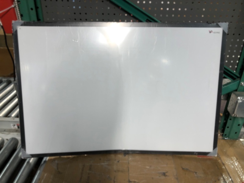 Photo 2 of ****SLIGHT BENT****VIZ-PRO Magnetic Dry Erase White Board, 36 X 24 Inches