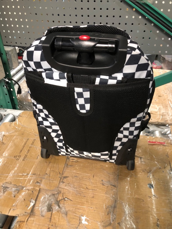 Photo 1 of (READ NOTES) J World New York Sundance Rolling Backpack Girl Boy Roller Bookbag, Wavy Checkers, 20 Inch