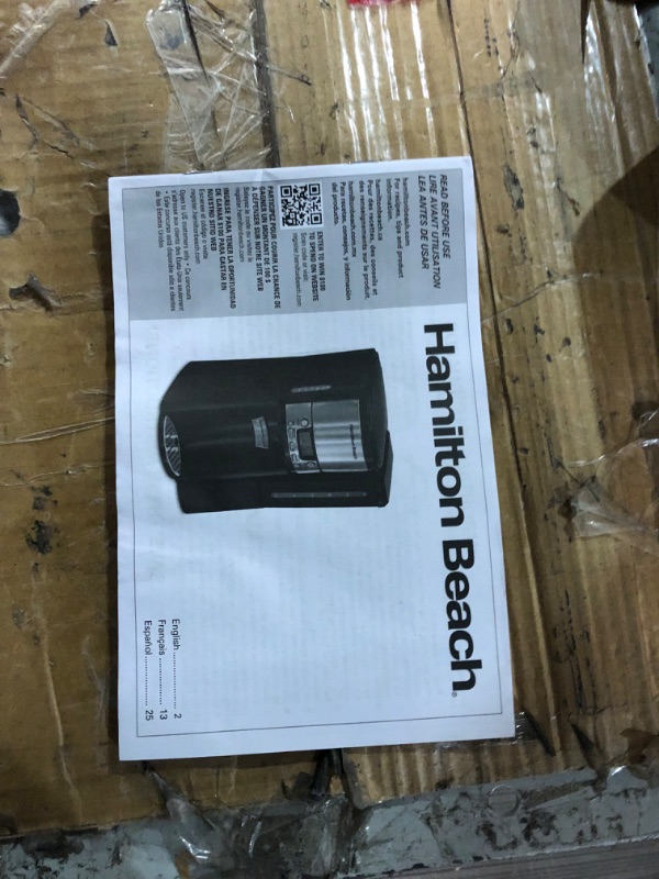 Photo 3 of ***USED - MIGHT BE MISSING PARTS - UNABLE TO TEST***
Hamilton Beach Brewstation Dispensing Coffee Maker with 12 Cup Internal Brew Pot