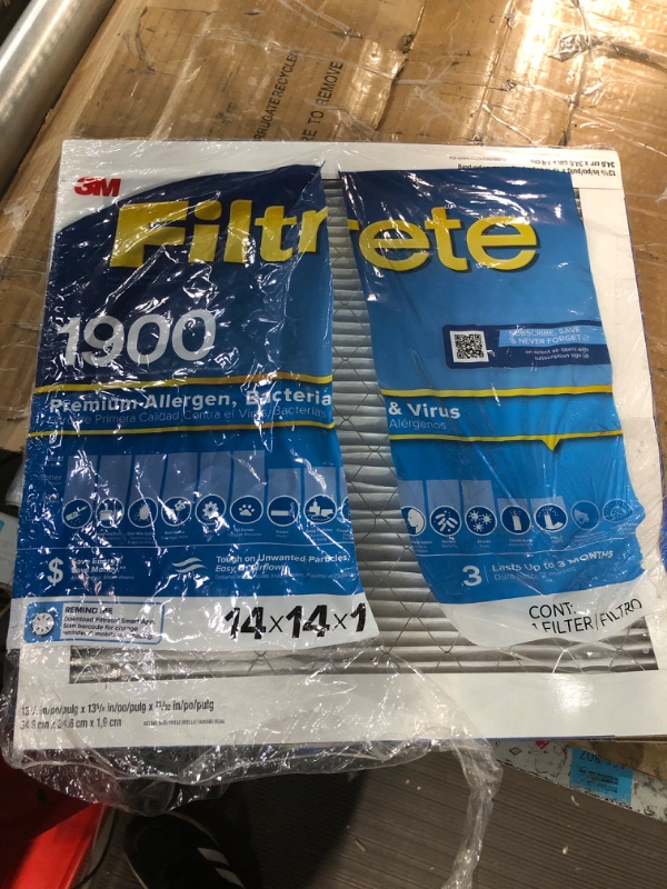 Photo 4 of ****ONE FILTER ONLY****Filtrete 14x14x1, AC Furnace Air Filter, MPR 1900