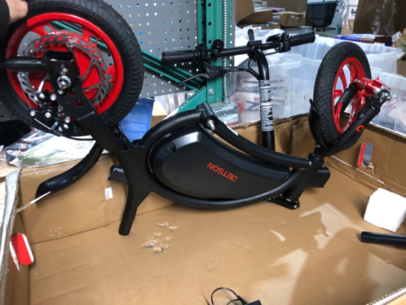 Photo 2 of ****BROKEN FRONT WHEEL****Jetson Bolt Adult Folding Electric Ride On | Foot Pegs | Easy-Folding | Built-In Carrying Handle | Lightweight Frame | LED Headlight