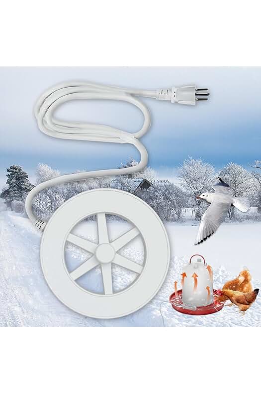 Photo 1 of Bird Bath Heater for Outdoors in Winter, 70W Birdbath De-Icer, Chicken Waterer Heater Deicer with Thermostatically Controlled, Aluminum Poultry Water for Duck Goose Bird Cow to Drink Warm Water