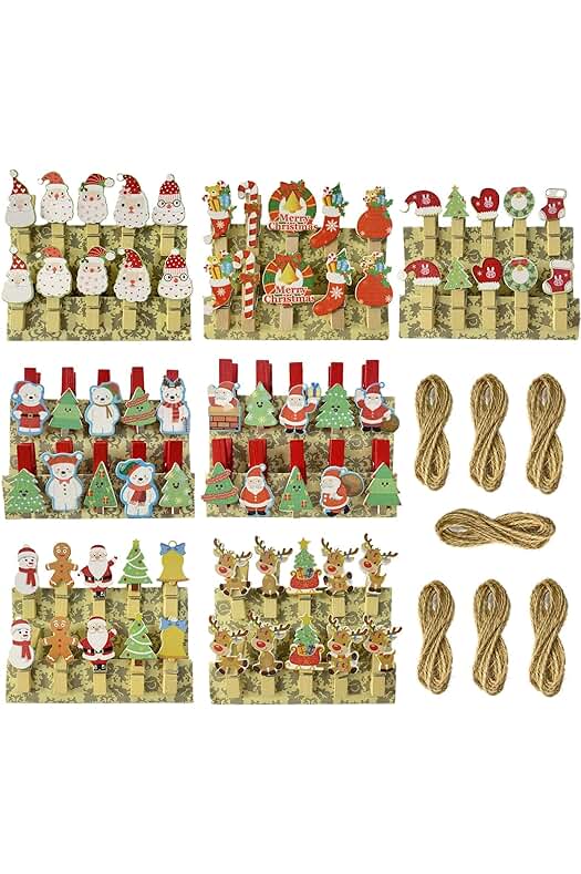 Photo 1 of 70 Pcs Mini Clothes Pins for Photo,Christmas Tree 