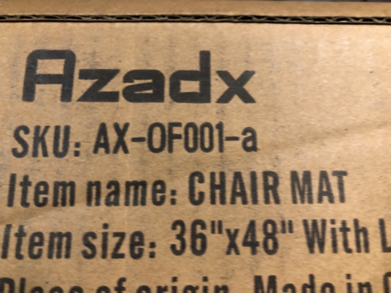 Photo 3 of Azadx Clear Office Chair Mat 36'' X 48''