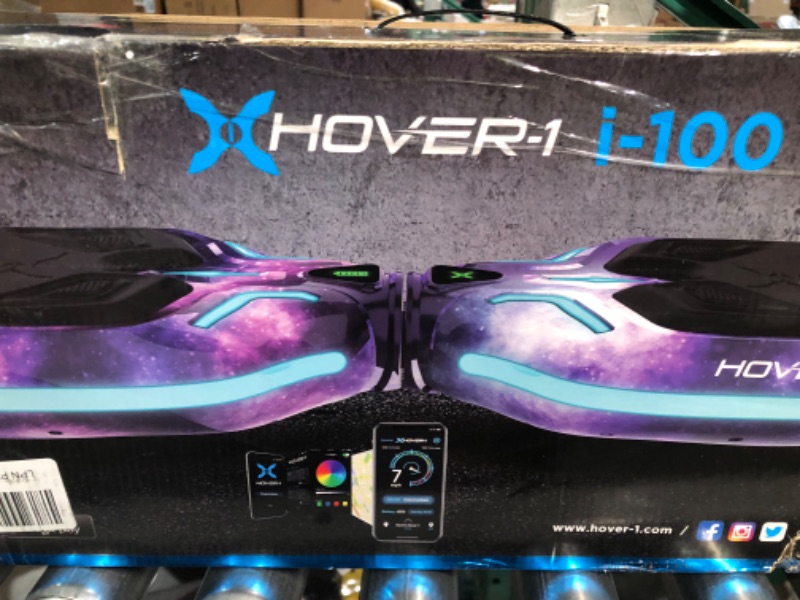 Photo 2 of **PARTS ONLY/SALE FINAL**
**NON-REFUNDABLE** // **SALE FINAL**  Hover-1 H1-100 Electric Hoverboard Scooter with Infinity LED Wheel Lights Galaxy