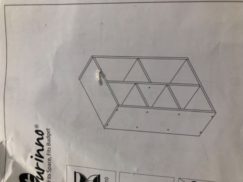 Photo 2 of **SEE NOTES/DAMAGED**
Furinno Luder 5-Cube No Tool Assembly Open Shelf, White White 5-Cube No Tool