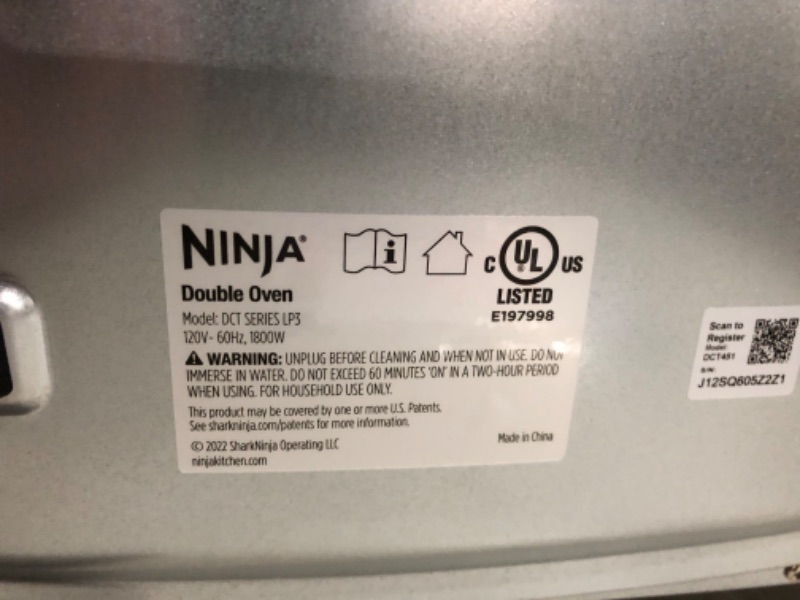 Photo 9 of ***MAJOR DAMAGE - DENTED - SEE COMMENTS***
Ninja DCT451 12-in-1 Smart Double Oven