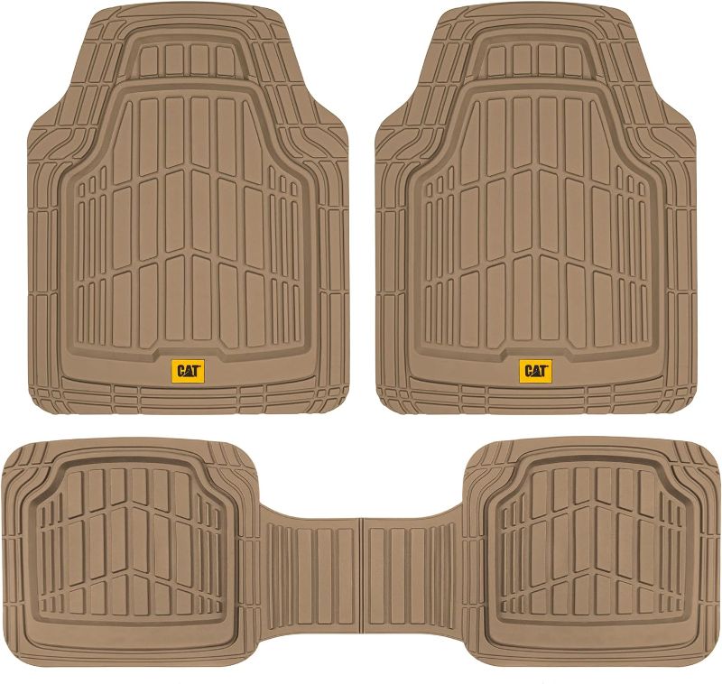 Photo 1 of Cat® ToughRide Heavy-Duty 3 Piece Rubber All Season Floor Mats 