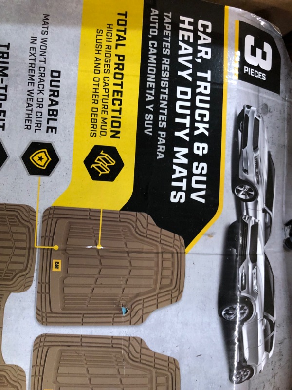 Photo 2 of Cat® ToughRide Heavy-Duty 3 Piece Rubber All Season Floor Mats 