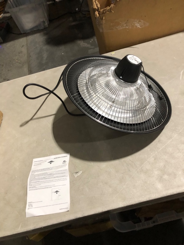 Photo 5 of ***USED - UNABLE TO TEST***
DONYER POWER 1500W Outdoor/Indoor Electric Patio Heater, Ceiling Mounted, Iron 502 black